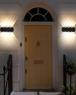 Online Beliani Set di 2 luci da parete da giardino a LED WELDON Nero