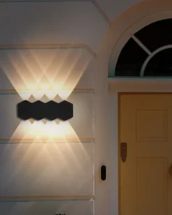 Online Beliani Set di 2 luci da parete da giardino a LED WELDON Nero