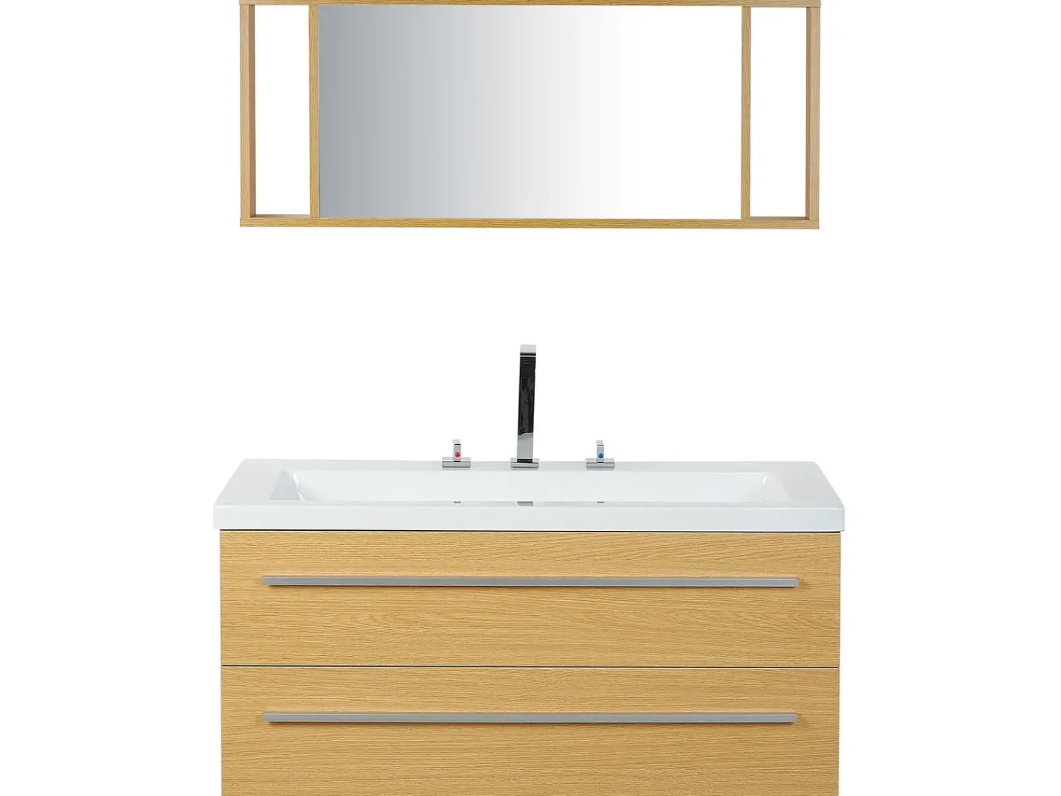 Sale Beliani Set di mobili da bagno ALMERIA Beige Argento Bianco Beige