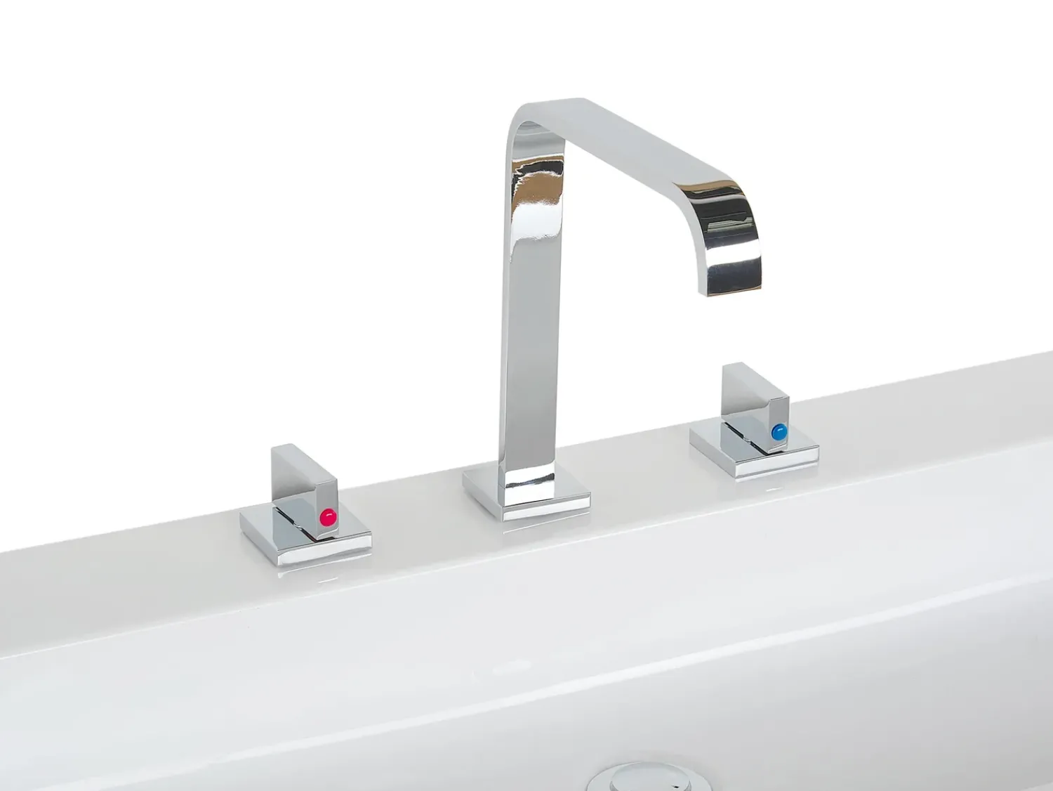 Sale Beliani Set di mobili da bagno ALMERIA Beige Argento Bianco Beige