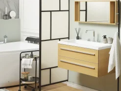 Sale Beliani Set di mobili da bagno ALMERIA Beige Argento Bianco Beige