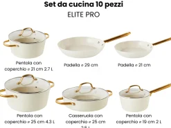 Clearance Beliani ELITE PRO Bianco sporco Bianco Argento Oro
