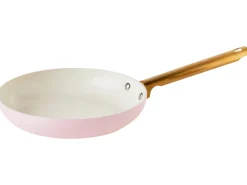 Clearance Beliani Set di 7 padelle ELITE PRO Rosa pastello Bianco Oro Rosa
