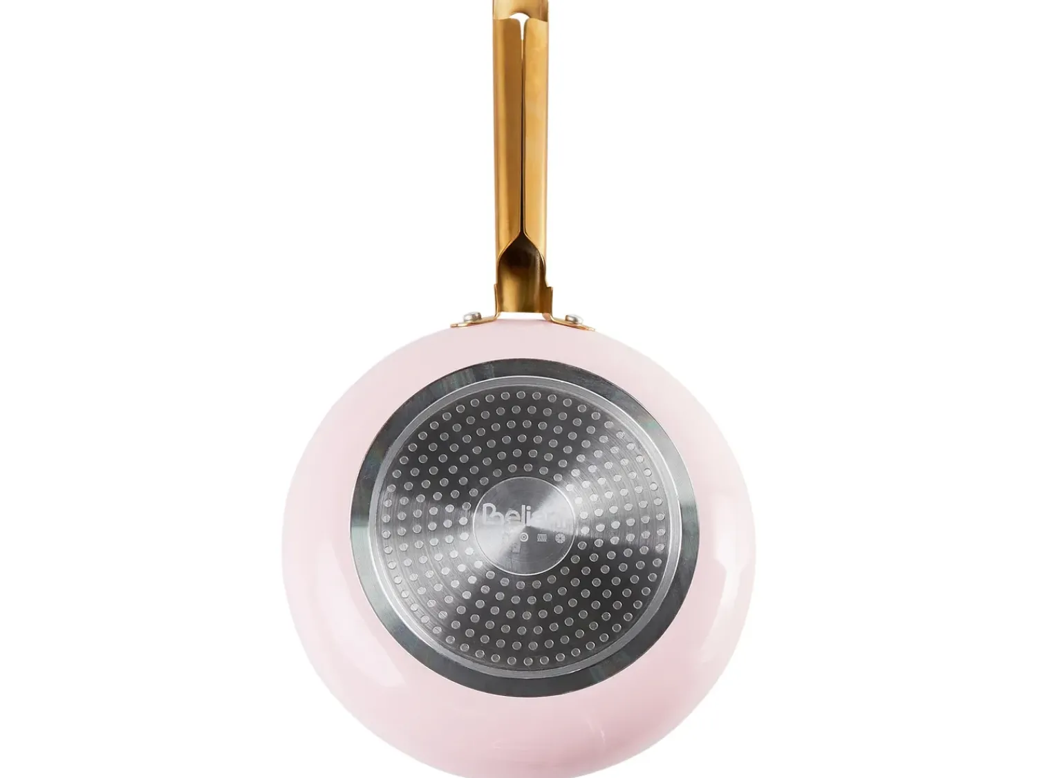 Clearance Beliani Set di 7 padelle ELITE PRO Rosa pastello Bianco Oro Rosa