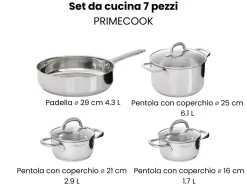Sale Beliani PRIMECOOK Acciaio inox Argento