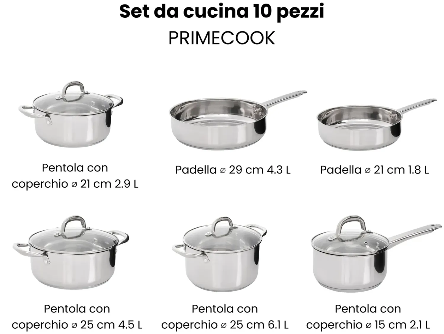 Online Beliani PRIMECOOK Acciaio inox Argento