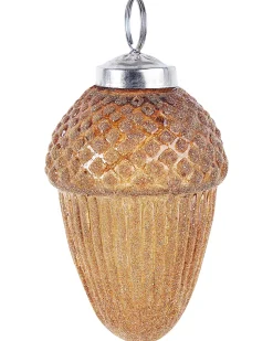 Best Beliani Set di 6 palline decorative AMBRE Vetro Oro Argento Oro