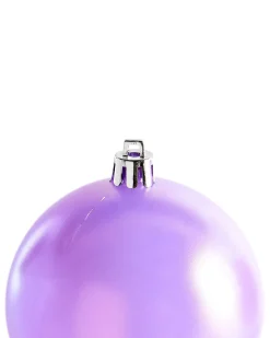 Best Beliani Set di 24 palline decorative ASNEN Viola Viola Argento