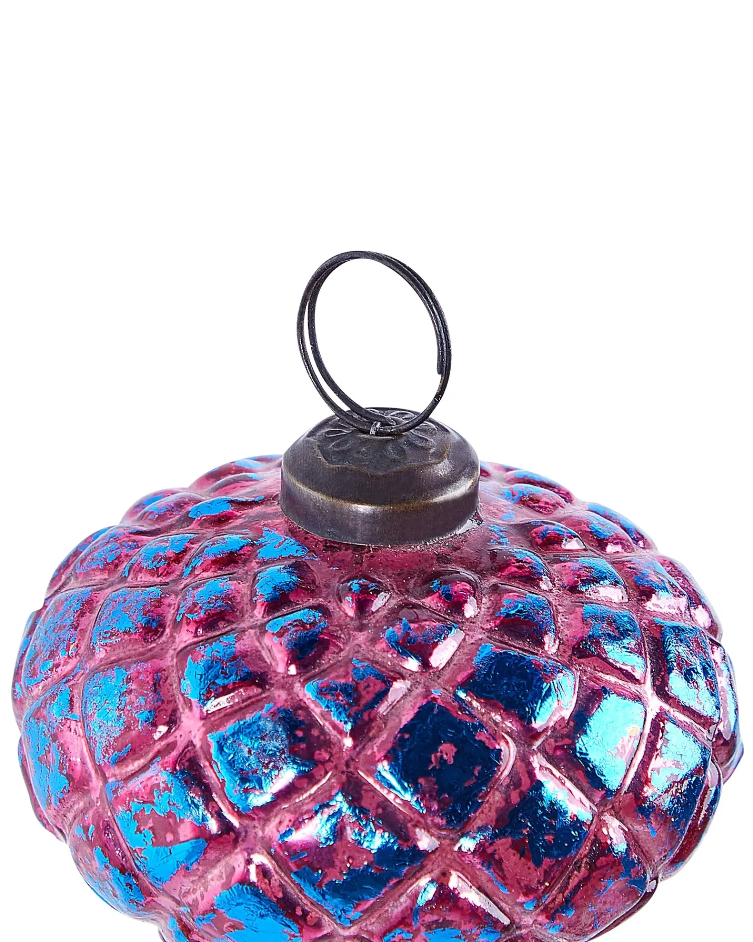 Online Beliani Set di 6 palline decorative ASTRALE Vetro Rosa Blu Rosa