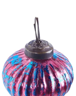 Online Beliani Set di 6 palline decorative ASTRALE Vetro Rosa Blu Rosa