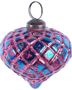 Online Beliani Set di 6 palline decorative ASTRALE Vetro Rosa Blu Rosa