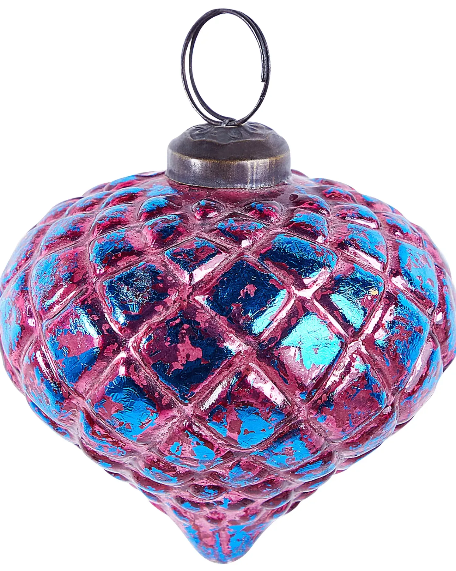 Online Beliani Set di 6 palline decorative ASTRALE Vetro Rosa Blu Rosa