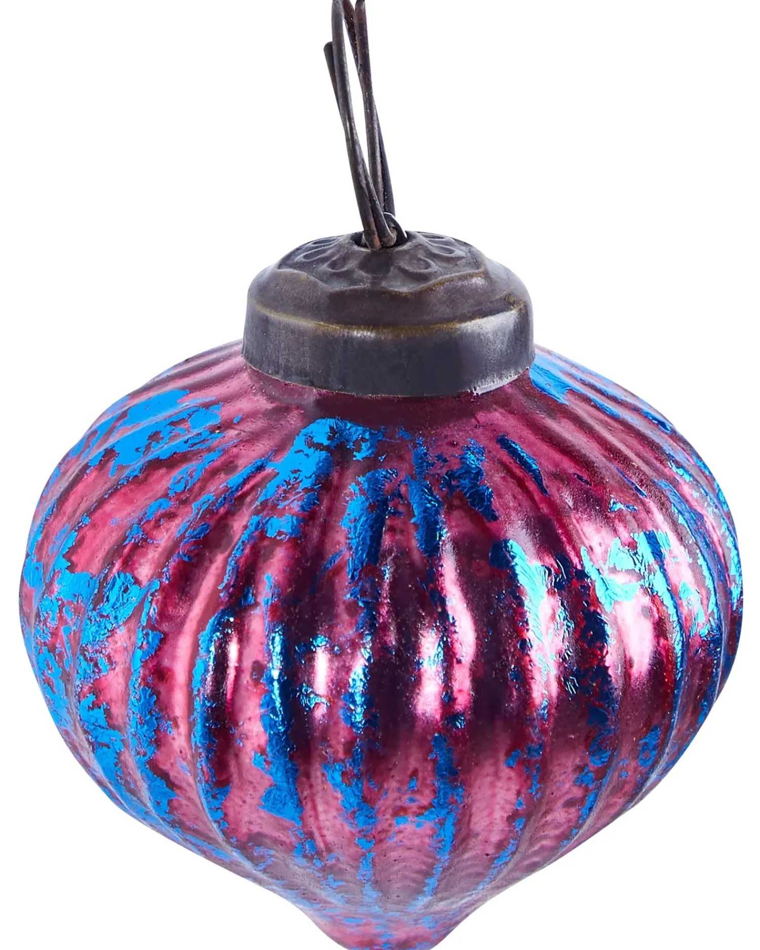 Online Beliani Set di 6 palline decorative ASTRALE Vetro Rosa Blu Rosa