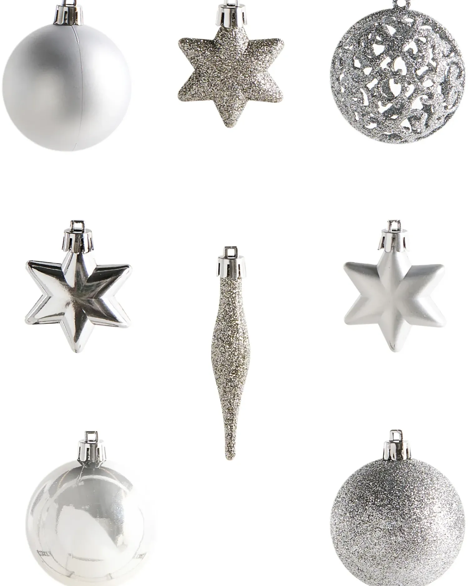 Online Beliani Set di 102 palline decorative BANDAK Argento