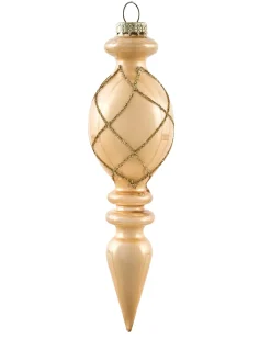 Beliani Set di 35 palline decorative BLING Vetro Oro Oro Argento Trasparente