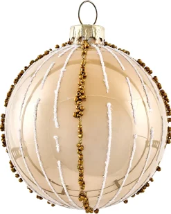 Beliani Set di 35 palline decorative BLING Vetro Oro Oro Argento Trasparente