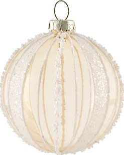 Beliani Set di 35 palline decorative BLING Vetro Oro Oro Argento Trasparente