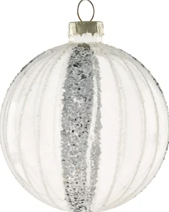 Beliani Set di 35 palline decorative BLING Vetro Oro Oro Argento Trasparente