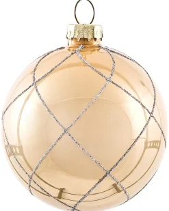 Beliani Set di 35 palline decorative BLING Vetro Oro Oro Argento Trasparente