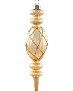Beliani Set di 35 palline decorative BLING Vetro Oro Oro Argento Trasparente