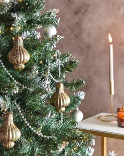 Sale Beliani Set di 8 palline decorative BRILLANT Vetro Verde Oro Verde