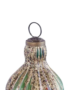 Sale Beliani Set di 8 palline decorative BRILLANT Vetro Verde Oro Verde