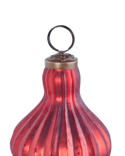 Hot Beliani Set di 8 palline decorative BRILLANT Vetro Rosso