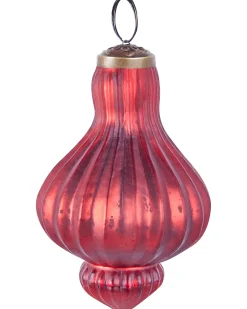 Hot Beliani Set di 8 palline decorative BRILLANT Vetro Rosso