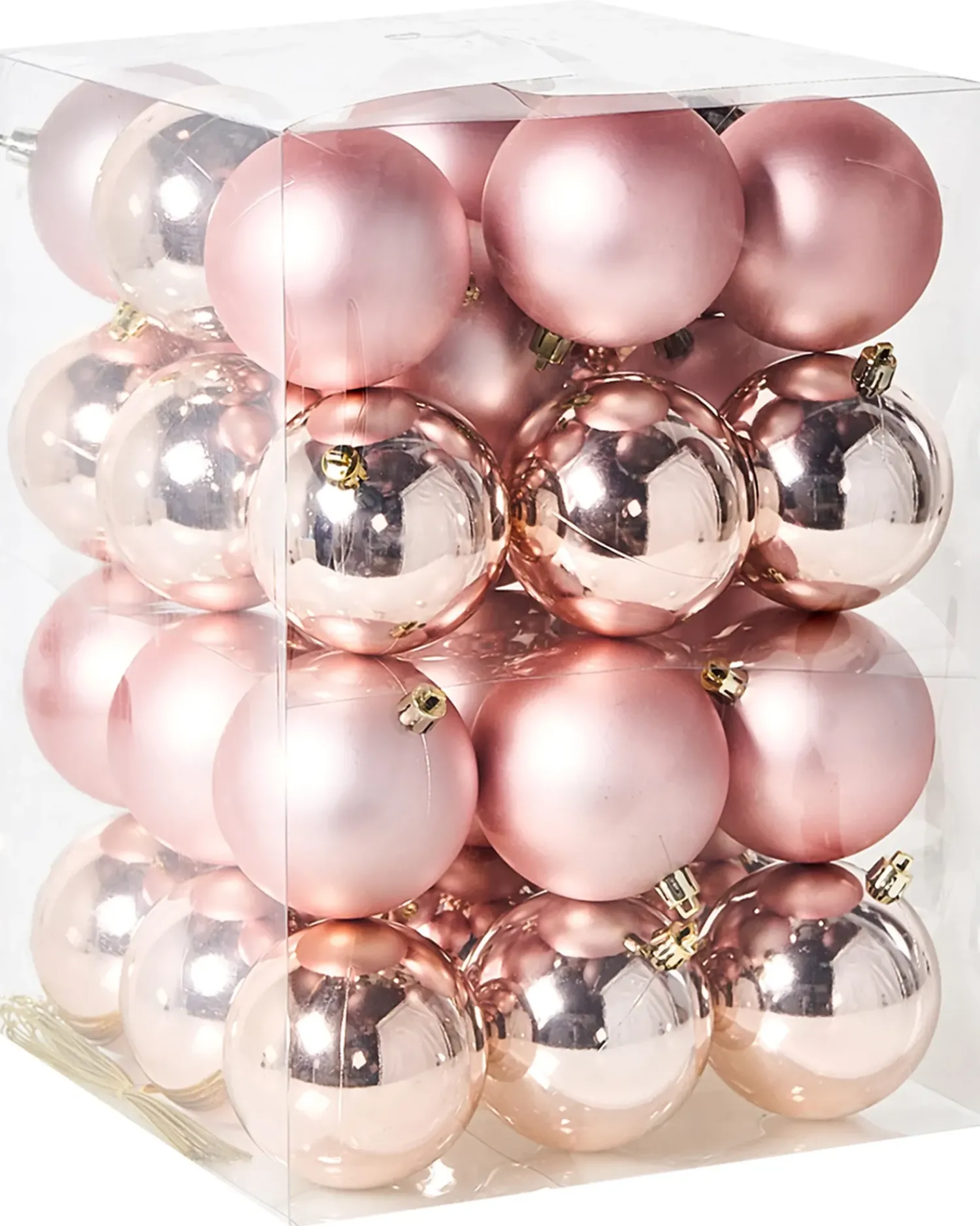Discount Beliani Set di 36 palline decorative BYGDIN Rosa Rosa Oro