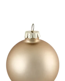 Clearance Beliani Set di 70 palline decorative FLICKER Vetro Oro Bianco Oro
