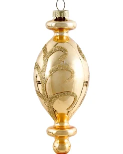Clearance Beliani Set di 70 palline decorative FLICKER Vetro Oro Bianco Oro