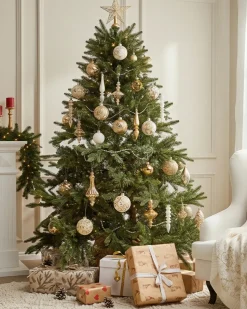 Clearance Beliani Set di 70 palline decorative FLICKER Vetro Oro Bianco Oro