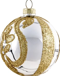 Clearance Beliani Set di 70 palline decorative FLICKER Vetro Oro Bianco Oro