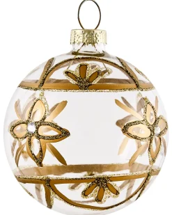 Clearance Beliani Set di 70 palline decorative FLICKER Vetro Oro Bianco Oro
