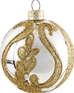 Clearance Beliani Set di 70 palline decorative FLICKER Vetro Oro Bianco Oro