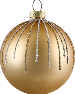 Clearance Beliani Set di 70 palline decorative FLICKER Vetro Oro Bianco Oro
