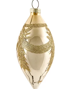 Clearance Beliani Set di 70 palline decorative FLICKER Vetro Oro Bianco Oro