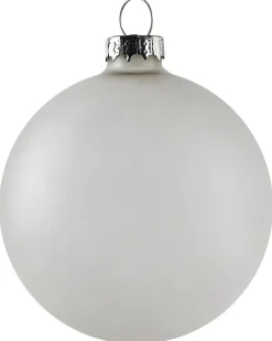 Hot Beliani Set di 35 palline decorative FROSTFALL Vetro Grigio Argento Bianco Grigio Nero