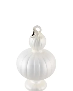 Hot Beliani Set di 35 palline decorative FROSTFALL Vetro Grigio Argento Bianco Grigio Nero