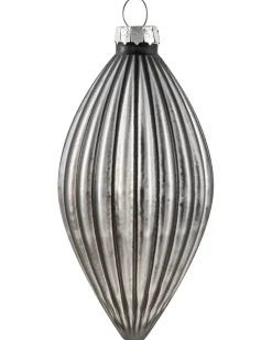 Hot Beliani Set di 35 palline decorative FROSTFALL Vetro Grigio Argento Bianco Grigio Nero