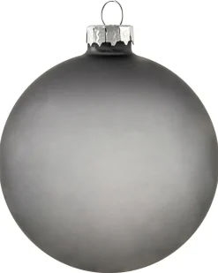 Hot Beliani Set di 35 palline decorative FROSTFALL Vetro Grigio Argento Bianco Grigio Nero