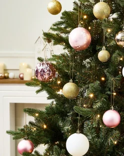 Best Beliani Set di 114 palline decorative GJENDE Rosa Rosa Oro