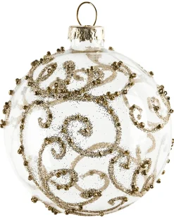 New Beliani Set di 35 palline decorative ICEDROP Vetro Blu/Oro Oro Blu