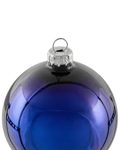 New Beliani Set di 35 palline decorative ICEDROP Vetro Blu/Oro Oro Blu