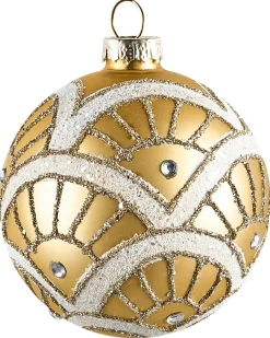 New Beliani Set di 35 palline decorative ICEDROP Vetro Blu/Oro Oro Blu