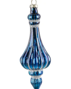 New Beliani Set di 35 palline decorative ICEDROP Vetro Blu/Oro Oro Blu
