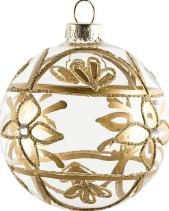 New Beliani Set di 35 palline decorative ICEDROP Vetro Blu/Oro Oro Blu