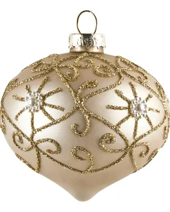 New Beliani Set di 35 palline decorative ICEDROP Vetro Blu/Oro Oro Blu