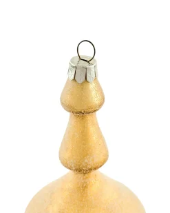 Hot Beliani Set di 25 palline decorative ICICLE Vetro Trasparente/Oro Oro Trasparente