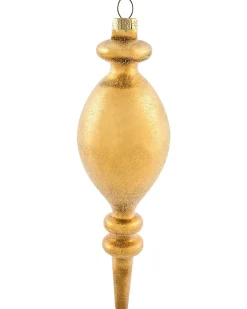 Hot Beliani Set di 25 palline decorative ICICLE Vetro Trasparente/Oro Oro Trasparente